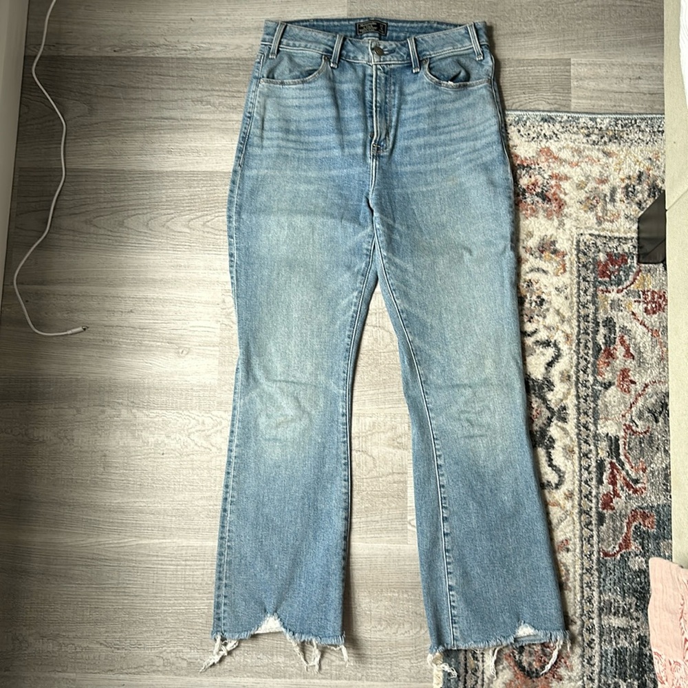 Abercrombie & Fitch high rise ankle flare jean